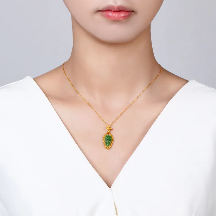 Begoris Hetian Jade Necklaces Jasper Unisex-4
