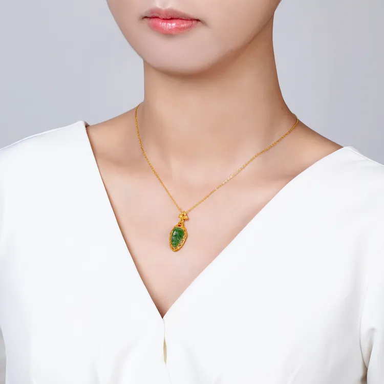 Begoris Hetian Jade Necklaces Jasper Unisex-3