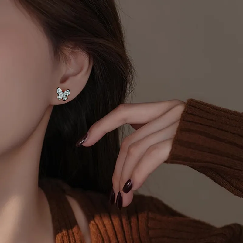 GIFT&CO S999 Fine Silver Stud Earrings Women's-1