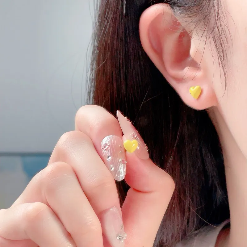 GIFT&CO Gold Plated S925 Silver Needle Stud Earrings Women's-25
