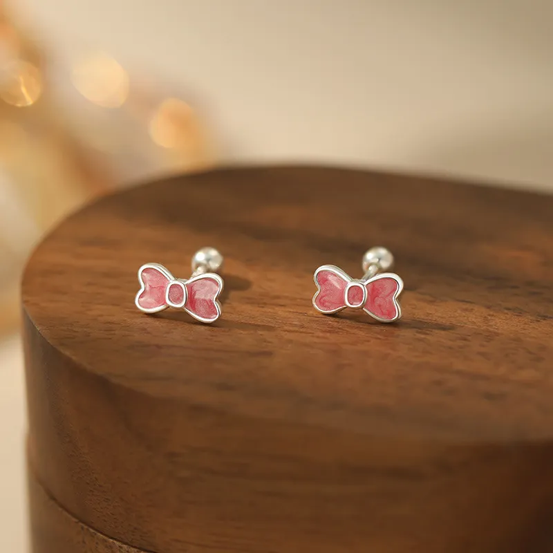 GIFT&CO S999 Fine Silver Stud Earrings Women's-2
