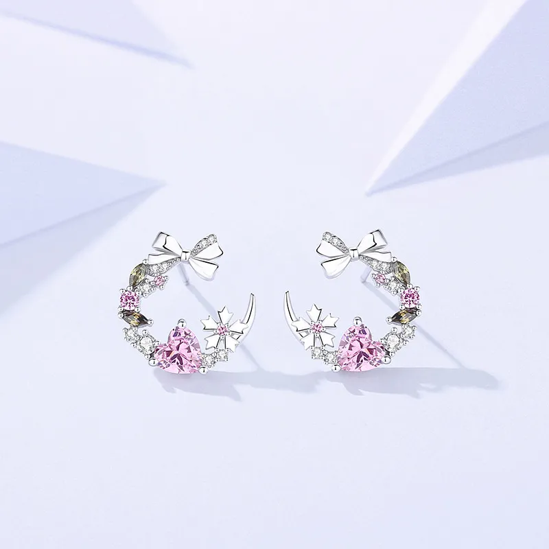 GIFT&CO S925 Silver Stud Earrings Women's-5