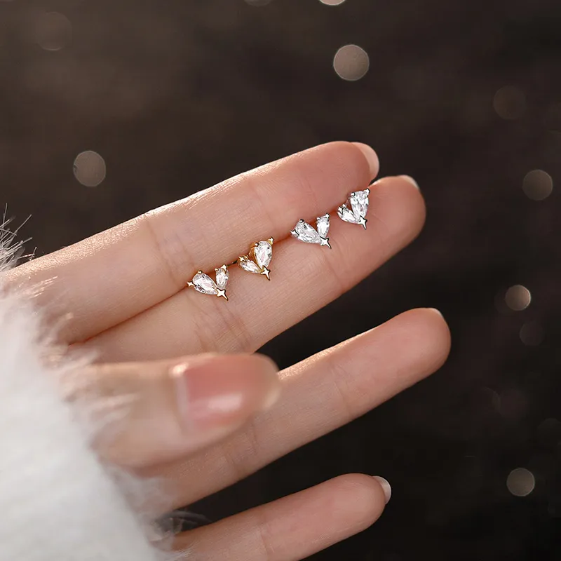 GIFT&CO S999 Fine Silver Stud Earrings Women's-3