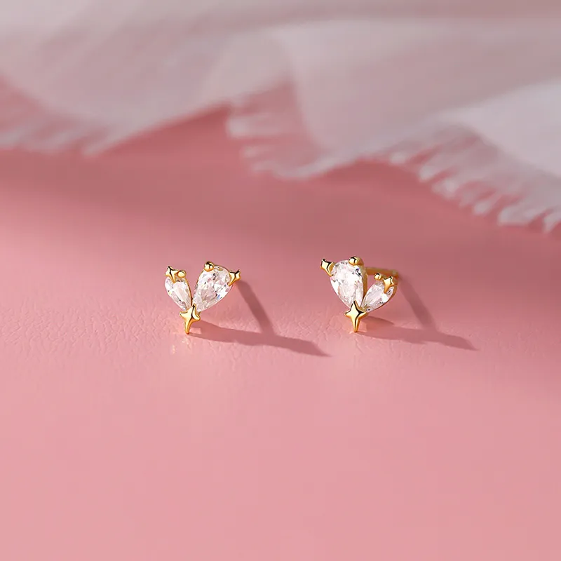 GIFT&CO S999 Fine Silver Stud Earrings Women's-13