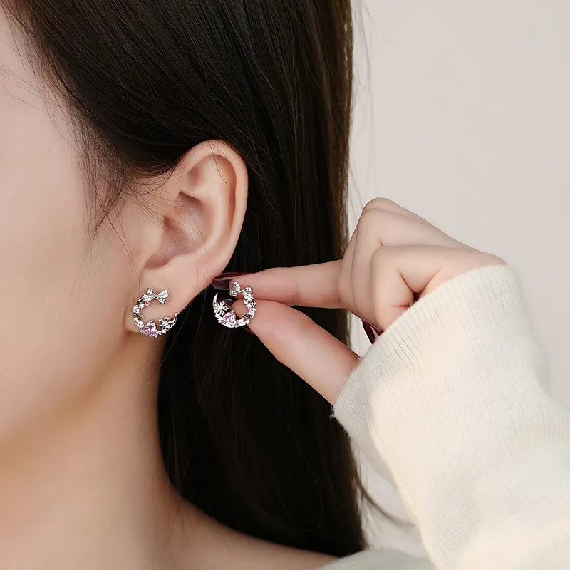GIFT&CO S925 Silver Stud Earrings Women's-2