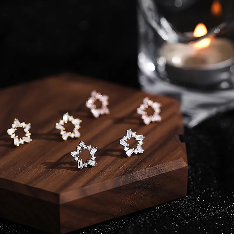 GIFT&CO S925 Silver Stud Earrings Women's-3