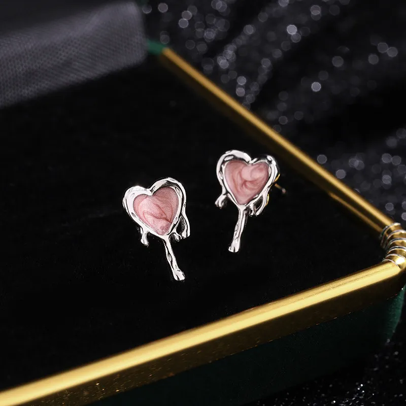 GIFT&CO S999 Fine Silver Stud Earrings Women's-4
