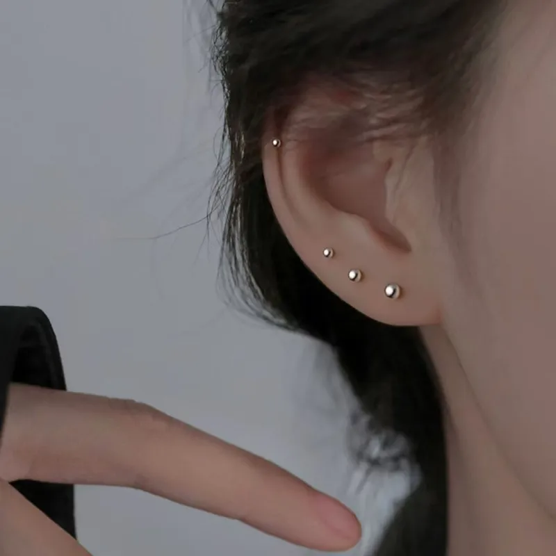 GIFT&CO Sterling Silver Stud Earrings Unisex-3