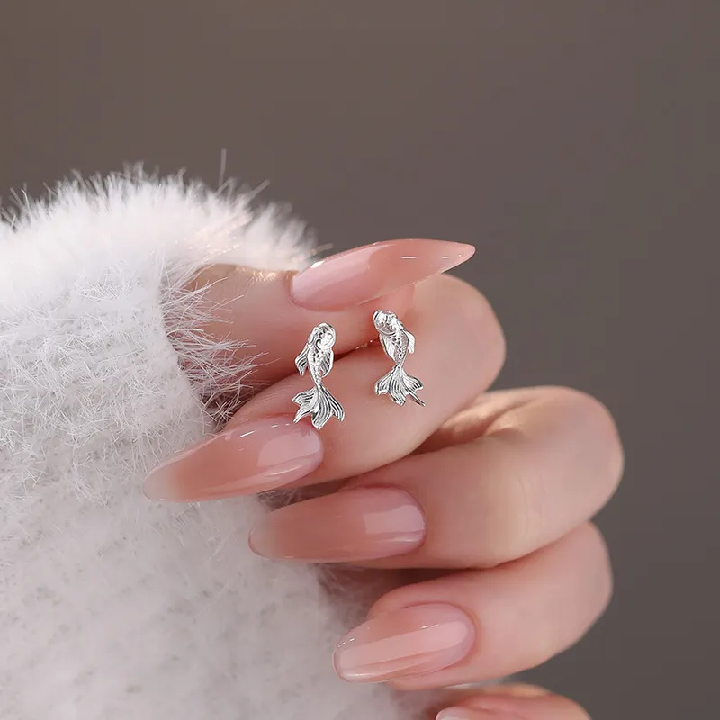 GIFT&CO S999 Fine Silver Stud Earrings Women's-4