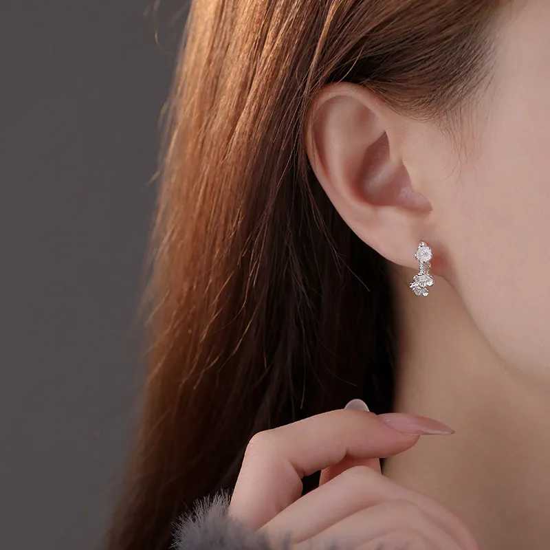 GIFT&CO 999 Fine Silver Stud Earrings Women's-1