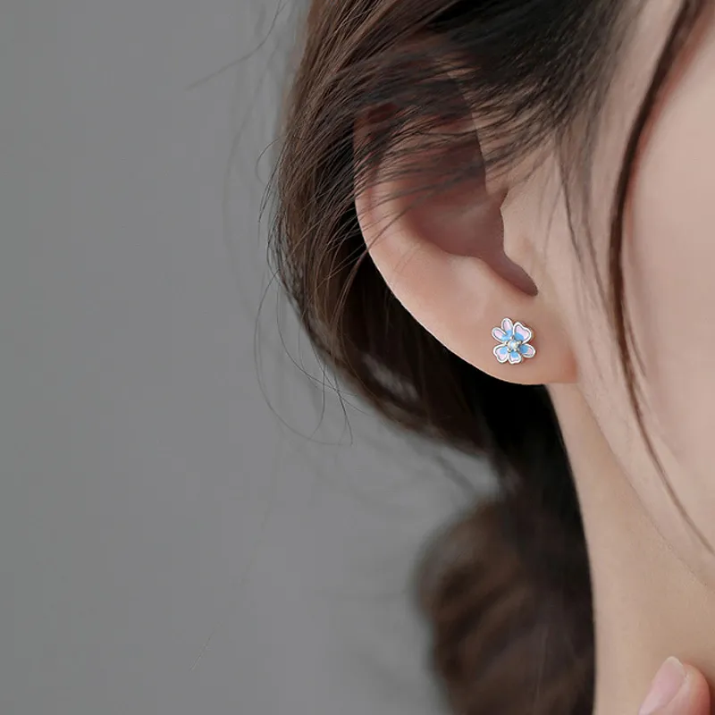 GIFT&CO S999 Fine Silver Stud Earrings Women's-2