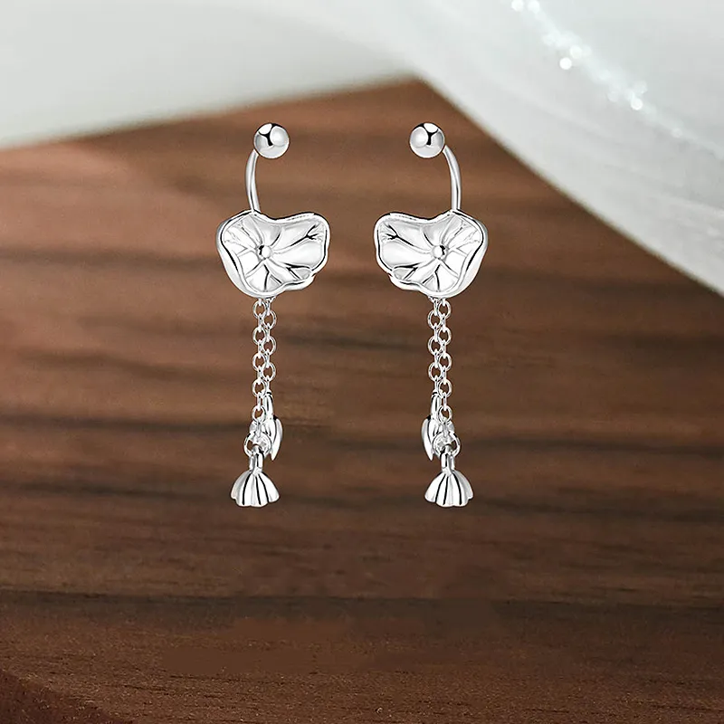 GIFT&CO S999 Fine Silver Earrings Women's-3