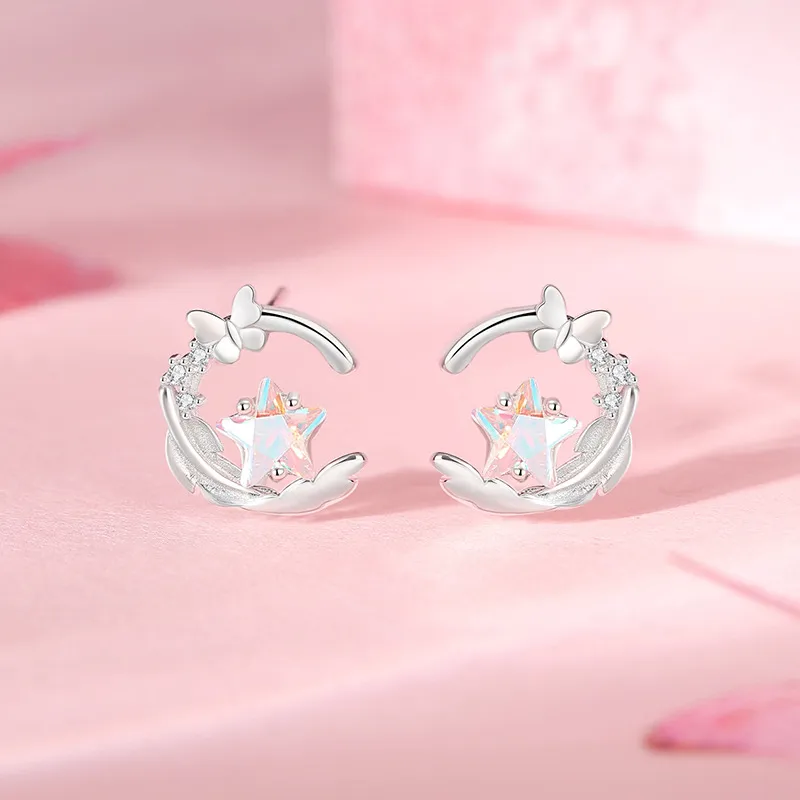 GIFT&CO S925 Silver Stud Earrings Women's-1