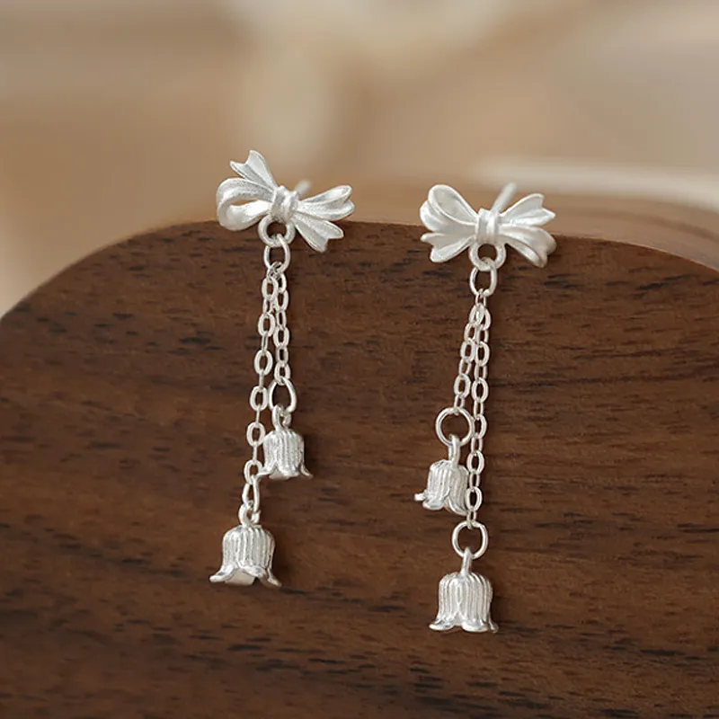 GIFT&CO S999 Fine Silver Earrings Women's-5