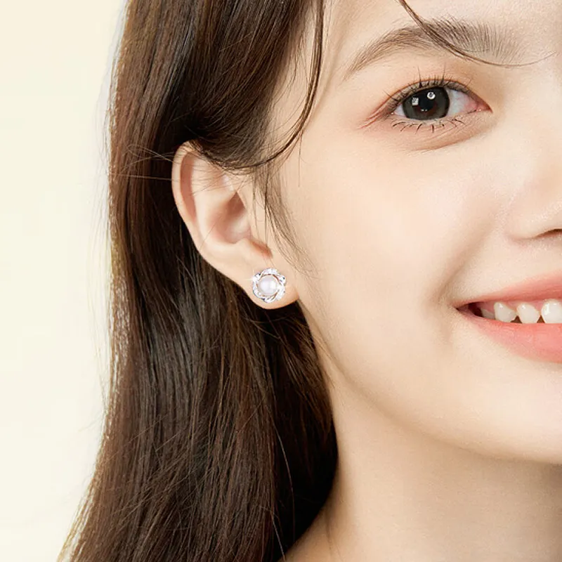 GIFT&CO S925 Silver Stud Earrings Women's-5