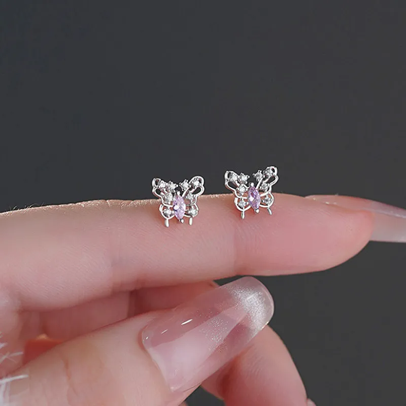 GIFT&CO S999 Fine Silver Sterling Silver Stud Earrings Women's-4