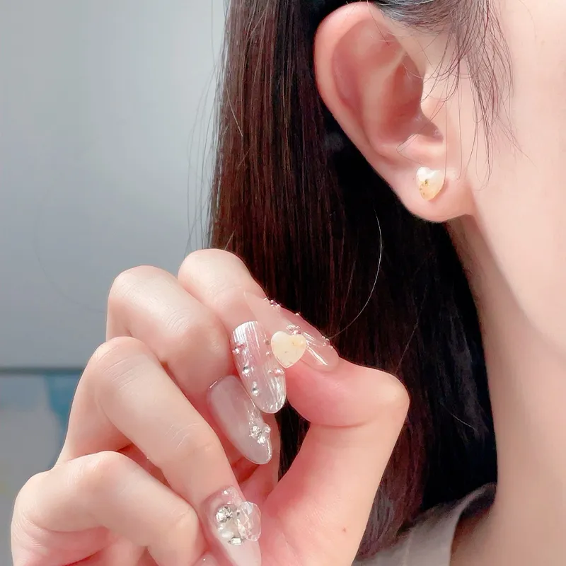 GIFT&CO Gold Plated S925 Silver Needle Stud Earrings Women's-3