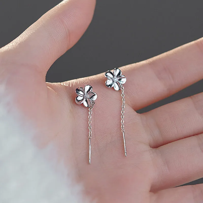 GIFT&CO S999 Fine Silver Drop Earrings Women's-3