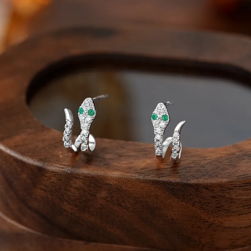 GIFT&CO S999 Fine Silver Stud Earrings Women's-5