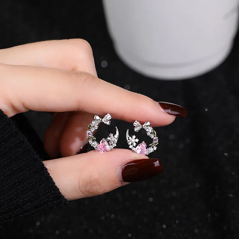 GIFT&CO S925 Silver Stud Earrings Women's-3