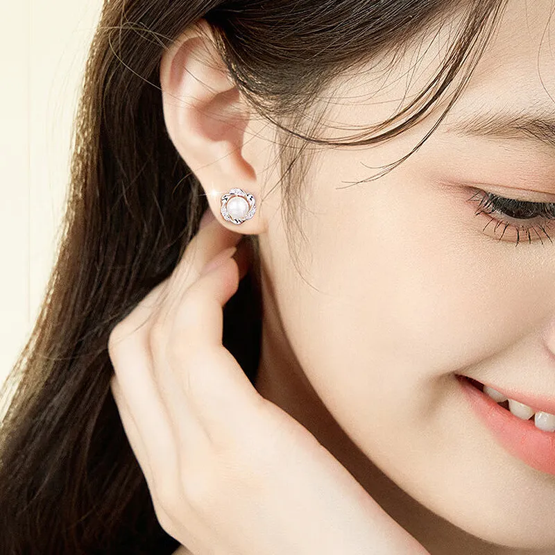 GIFT&CO S925 Silver Stud Earrings Women's-4