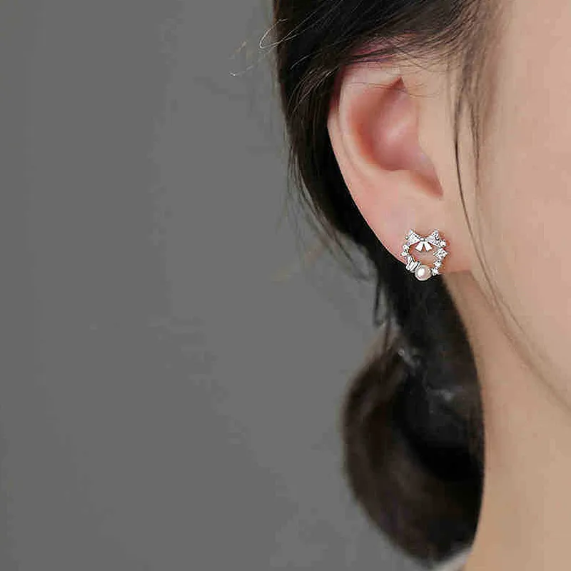 GIFT&CO S925 Silver Stud Earrings Women's-1