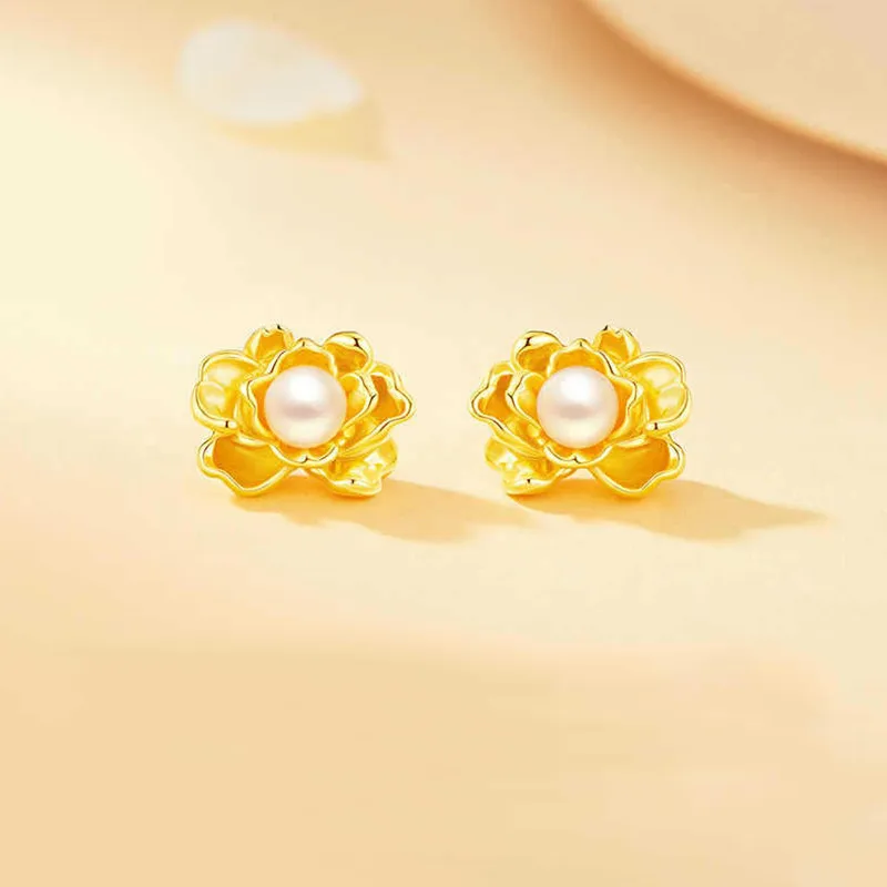 GIFT&CO S999 Fine Silver Stud Earrings Women's-4