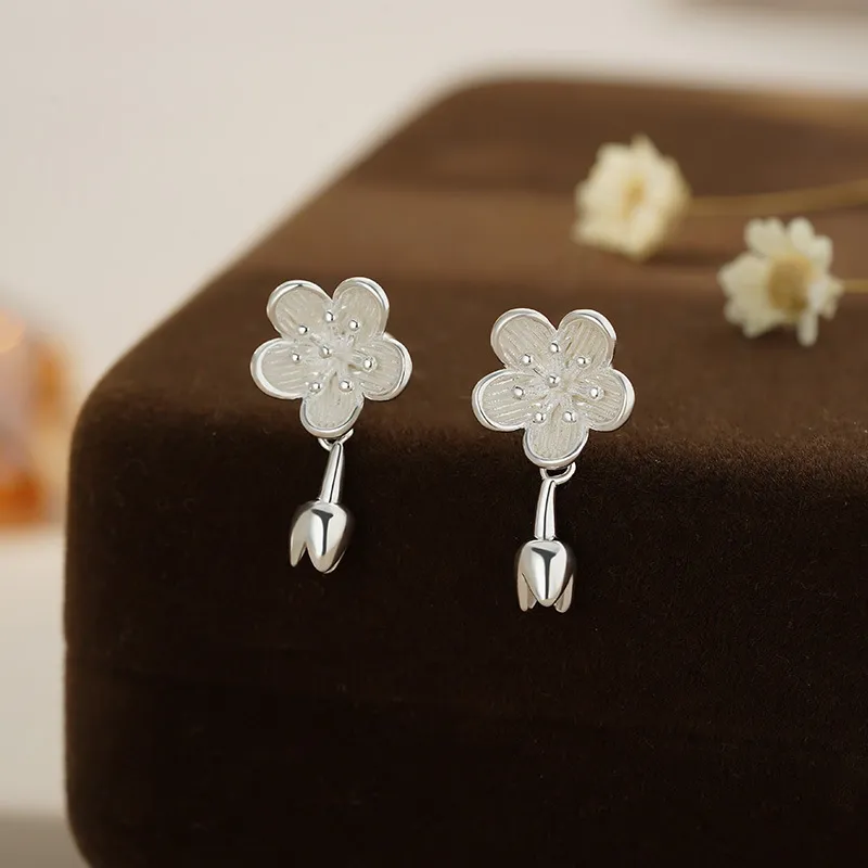 GIFT&CO 999 Fine Silver Stud Earrings Women's-5