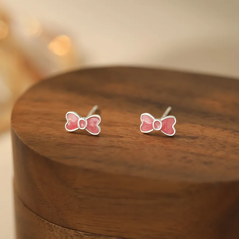 GIFT&CO S999 Fine Silver Stud Earrings Women's-5