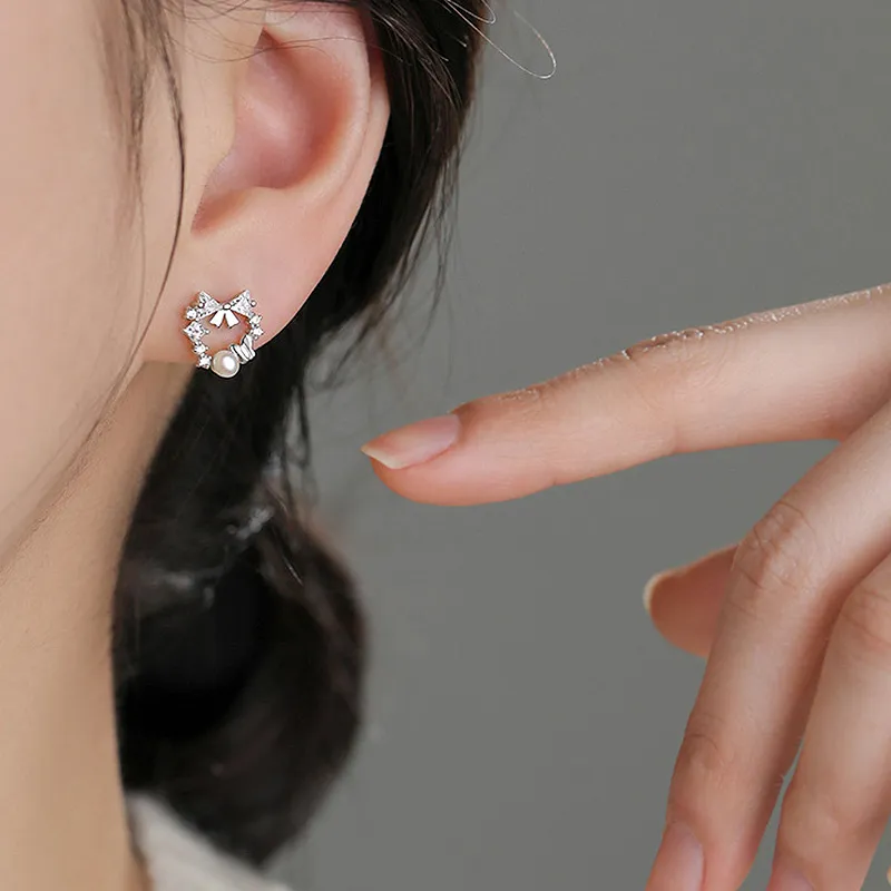 GIFT&CO S925 Silver Stud Earrings Women's-2