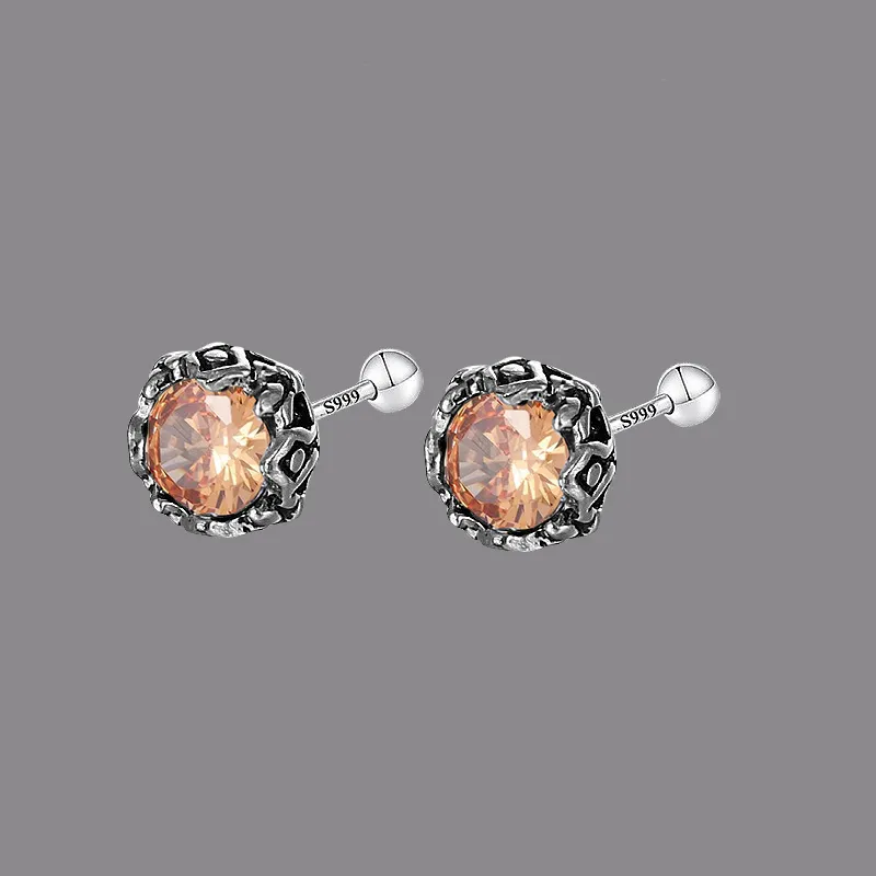 GIFT&CO 999 Fine Silver Stud Earrings Unisex-2