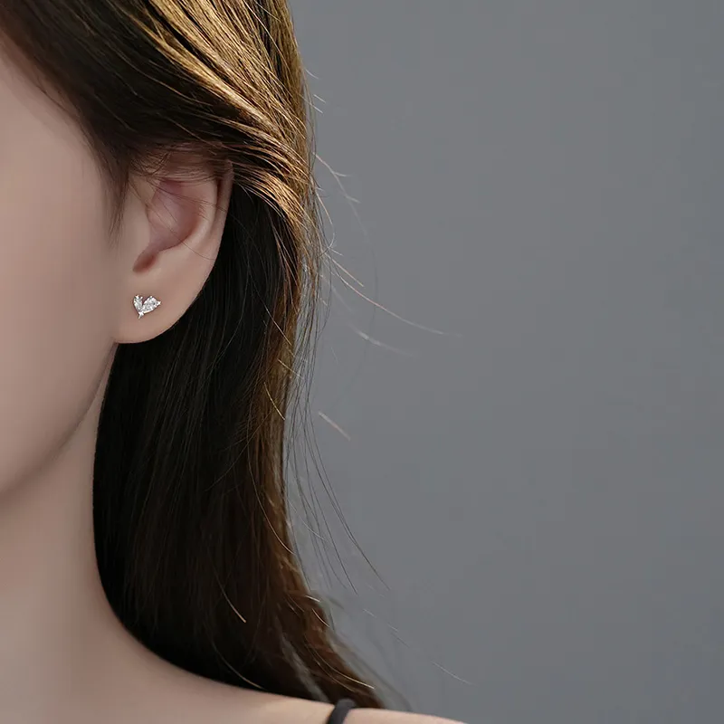 GIFT&CO S999 Fine Silver Stud Earrings Women's-1
