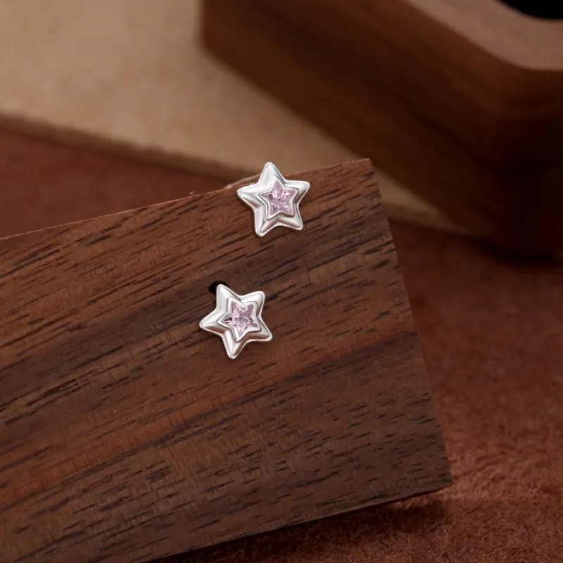 GIFT&CO 999 Fine Silver Stud Earrings Women's-10