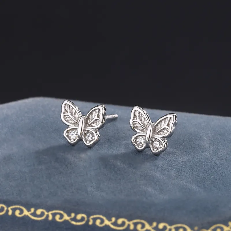 GIFT&CO S999 Fine Silver Stud Earrings Women's-2