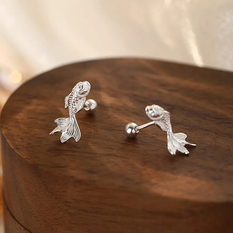 GIFT&CO S999 Fine Silver Stud Earrings Women's-6