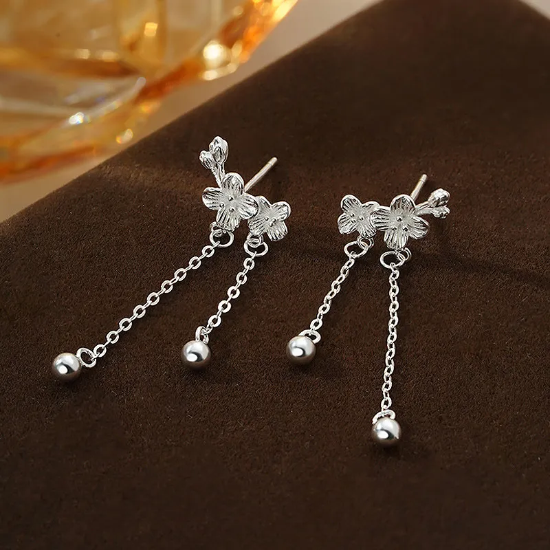 GIFT&CO S999 Fine Silver Stud Earrings Women's-6
