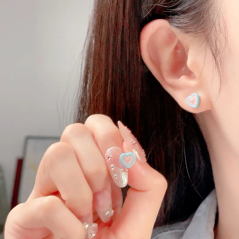 GIFT&CO Gold Plated S925 Silver Needle Stud Earrings Women's-3