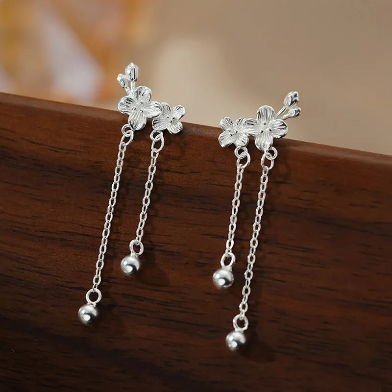 GIFT&CO S999 Fine Silver Stud Earrings Women's-5