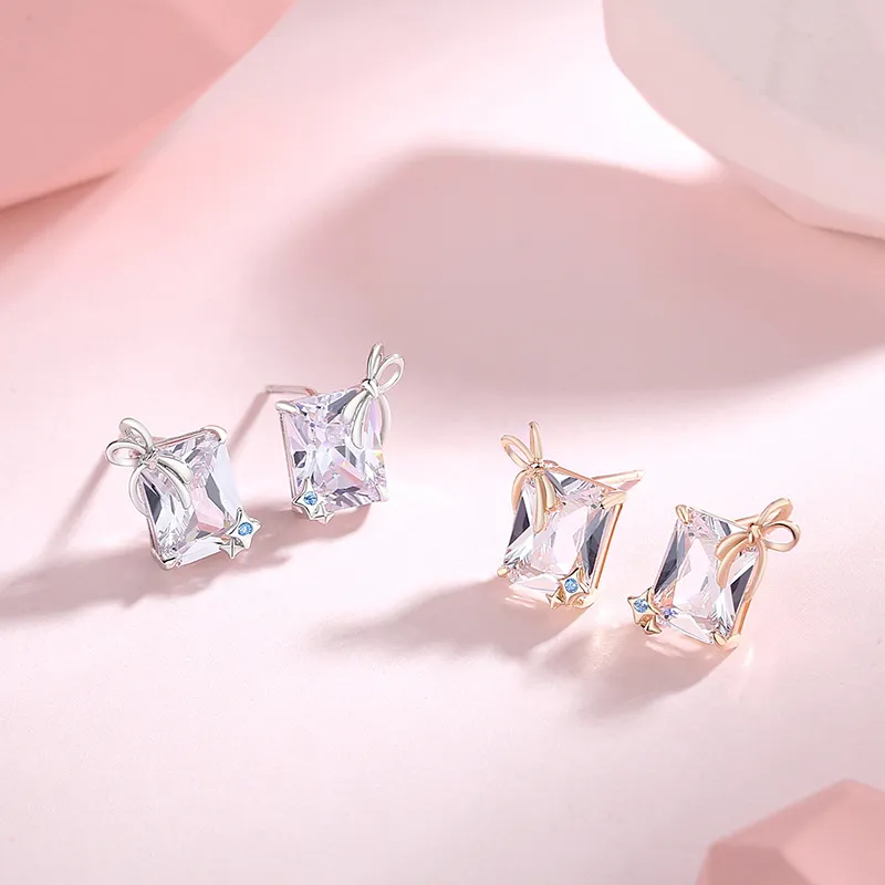 GIFT&CO S925 Silver Stud Earrings Women's-4