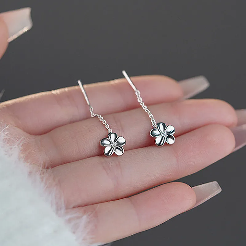 GIFT&CO S999 Fine Silver Drop Earrings Women's-4