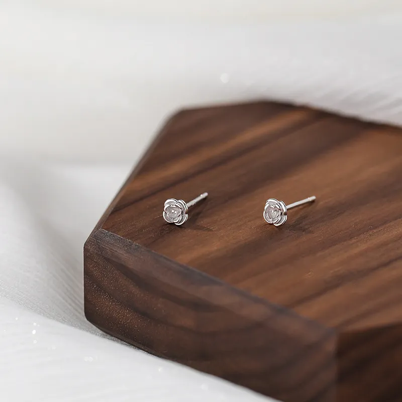 GIFT&CO S999 Fine Silver Stud Earrings Women's Gold/Gold-7