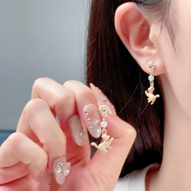 GIFT&CO Gold Plated S925 Silver Needle Stud Earrings Women's-1