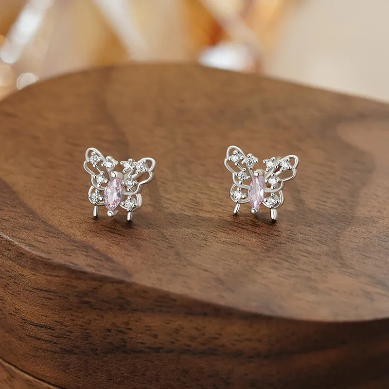 GIFT&CO S999 Fine Silver Sterling Silver Stud Earrings Women's-6
