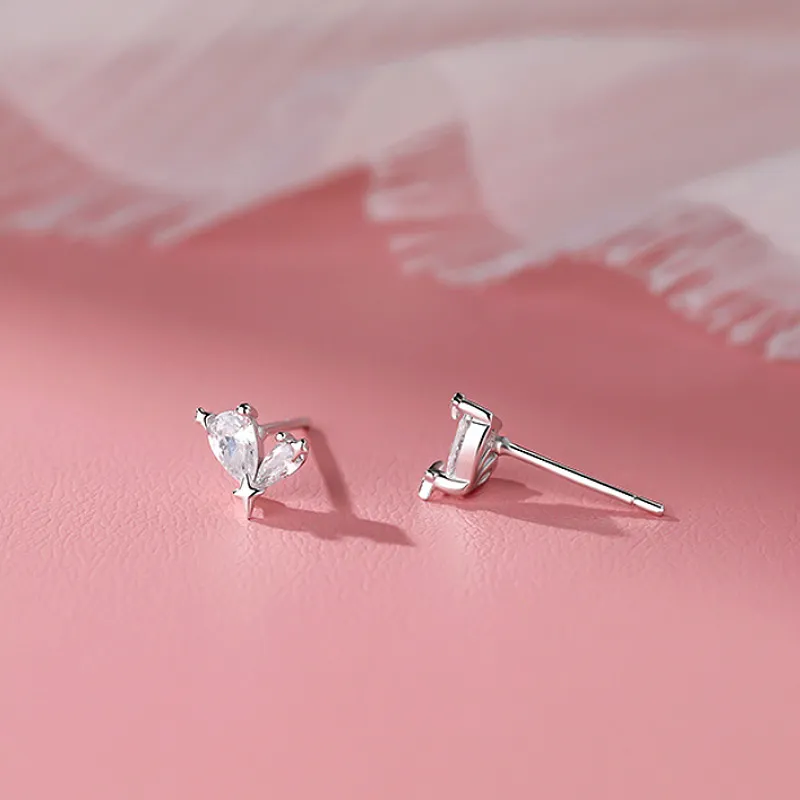 GIFT&CO S999 Fine Silver Stud Earrings Women's-7