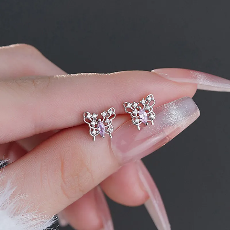 GIFT&CO S999 Fine Silver Sterling Silver Stud Earrings Women's-3