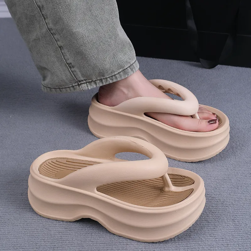 NAIHUO EVA Platform Flip Flops For Women's Summer Fashion, Soft And Springy Sensation, Slippers-10