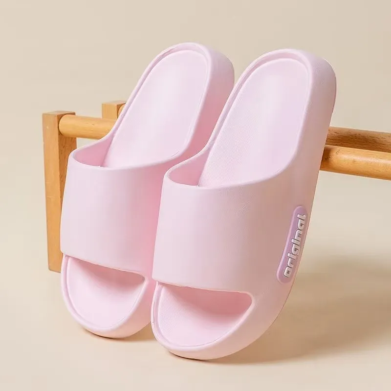 NAIHUO Summer Squashy And Bouncy Feeling Platform Unisex, Home Bathroom Slip Resistant Quiet Couple's Slippers-7