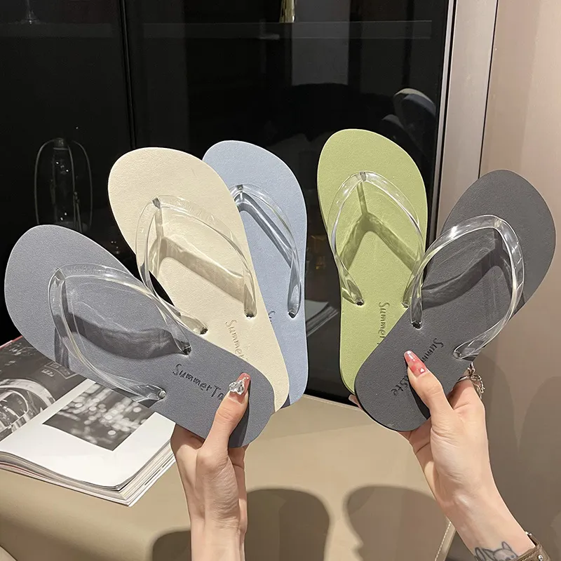 NAIHUO PVC Platform Flip Flops Slip Resistant Squashy And Bouncy Feeling Height Increasing Home Slippers-2