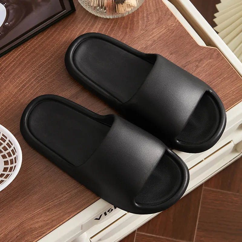 NAIHUO Summer Squashy And Bouncy Feeling Platform Unisex, Home Bathroom Slip Resistant Quiet Couple's Slippers-25