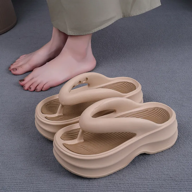 NAIHUO EVA Platform Flip Flops For Women's Summer Fashion, Soft And Springy Sensation, Slippers-9